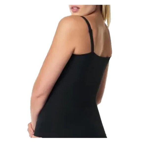 Spanx Womens XL Black Hollywood Smoothing Socialight Cami Tank NEW - Picture 2 of 2
